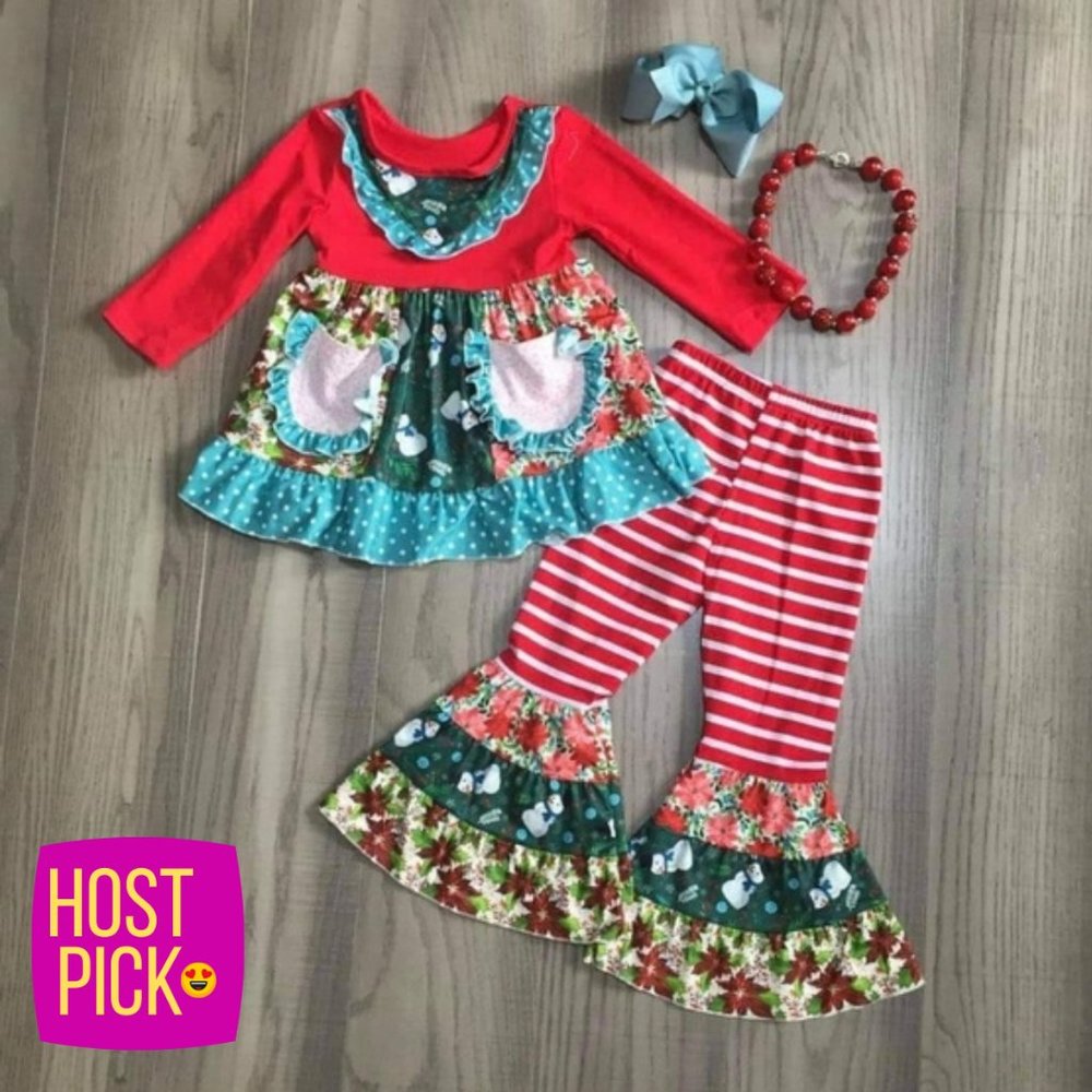 Boutique Girls Christmas Outfit - Picture 1 of 1
